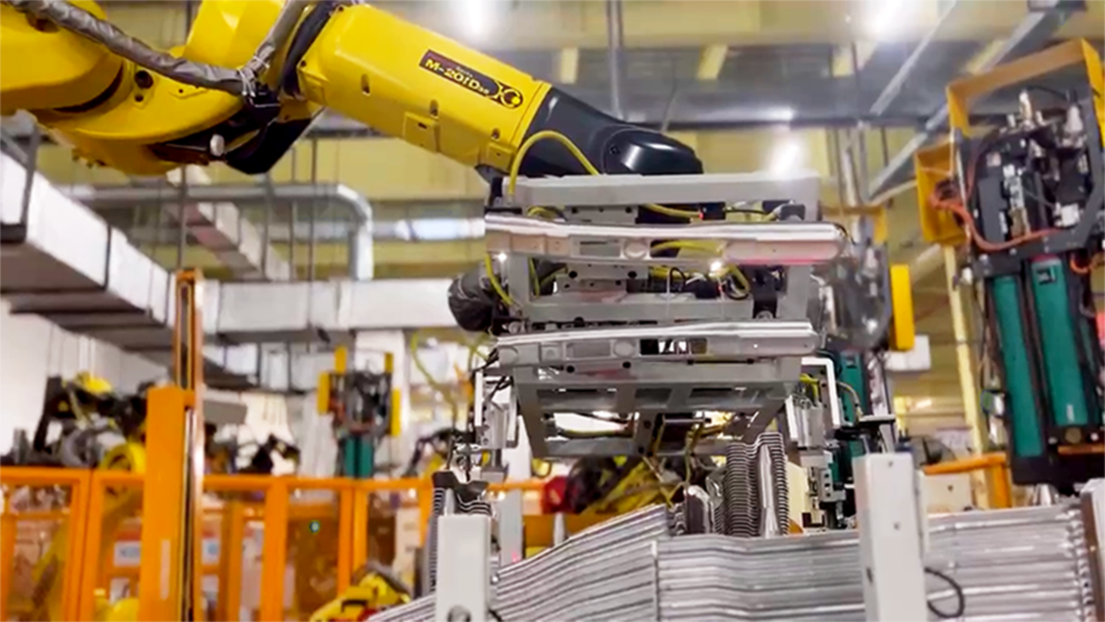 视觉引导冲压件上下料