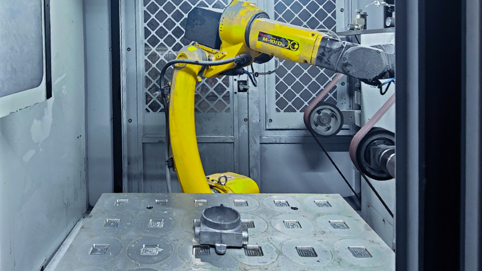 视觉引导铝铸件有序上料