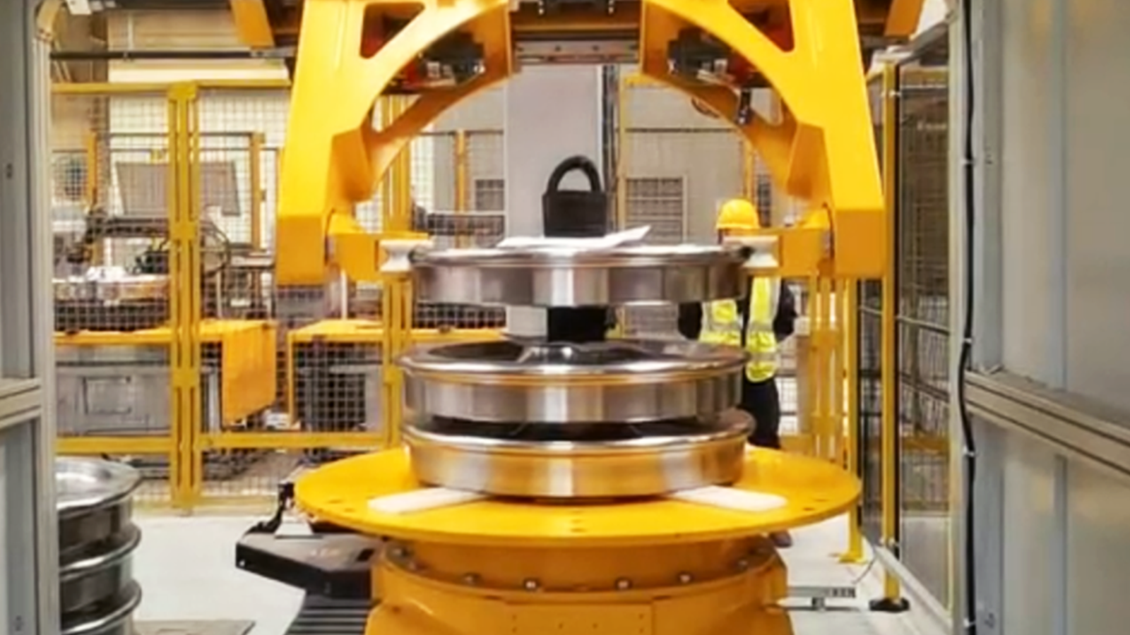 视觉引导车轮轮毂上下料