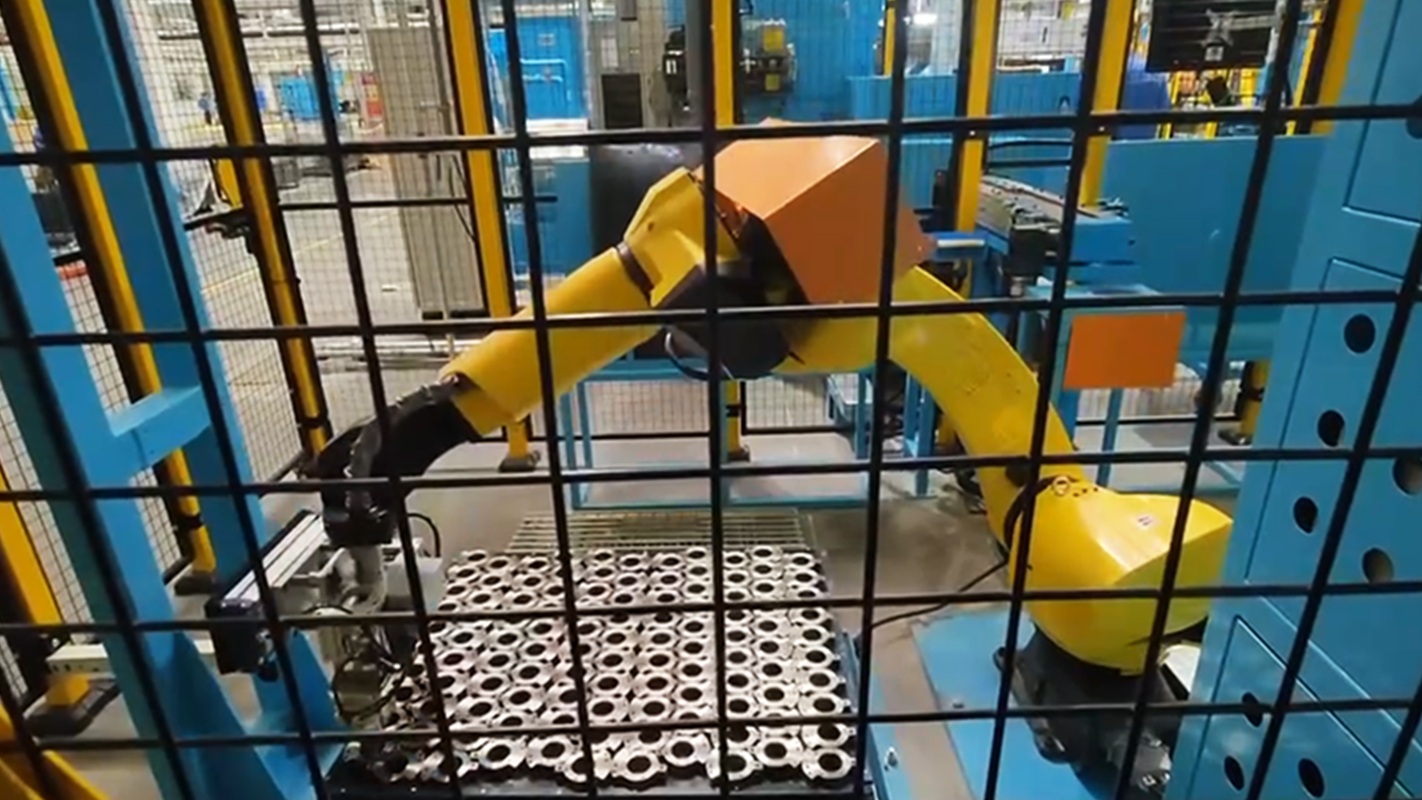 视觉引导气缸上料